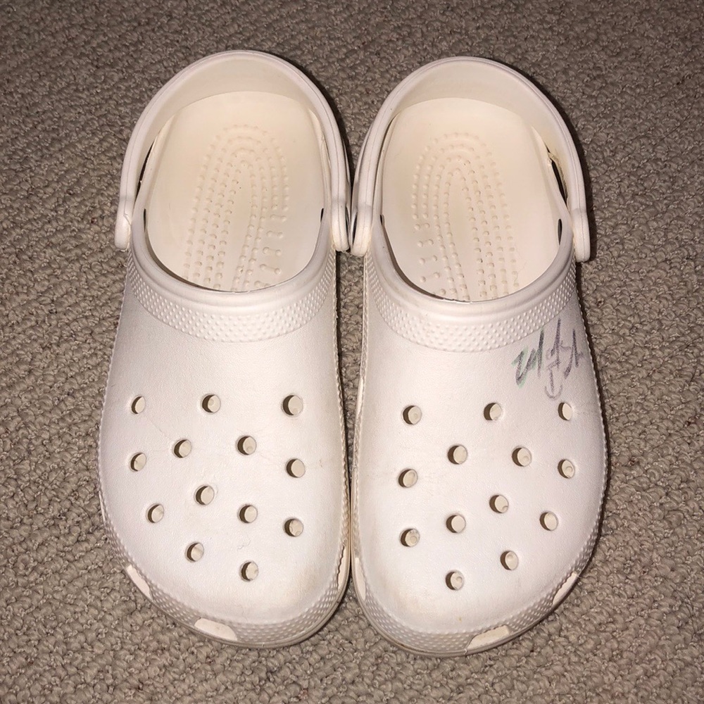 All white crocs